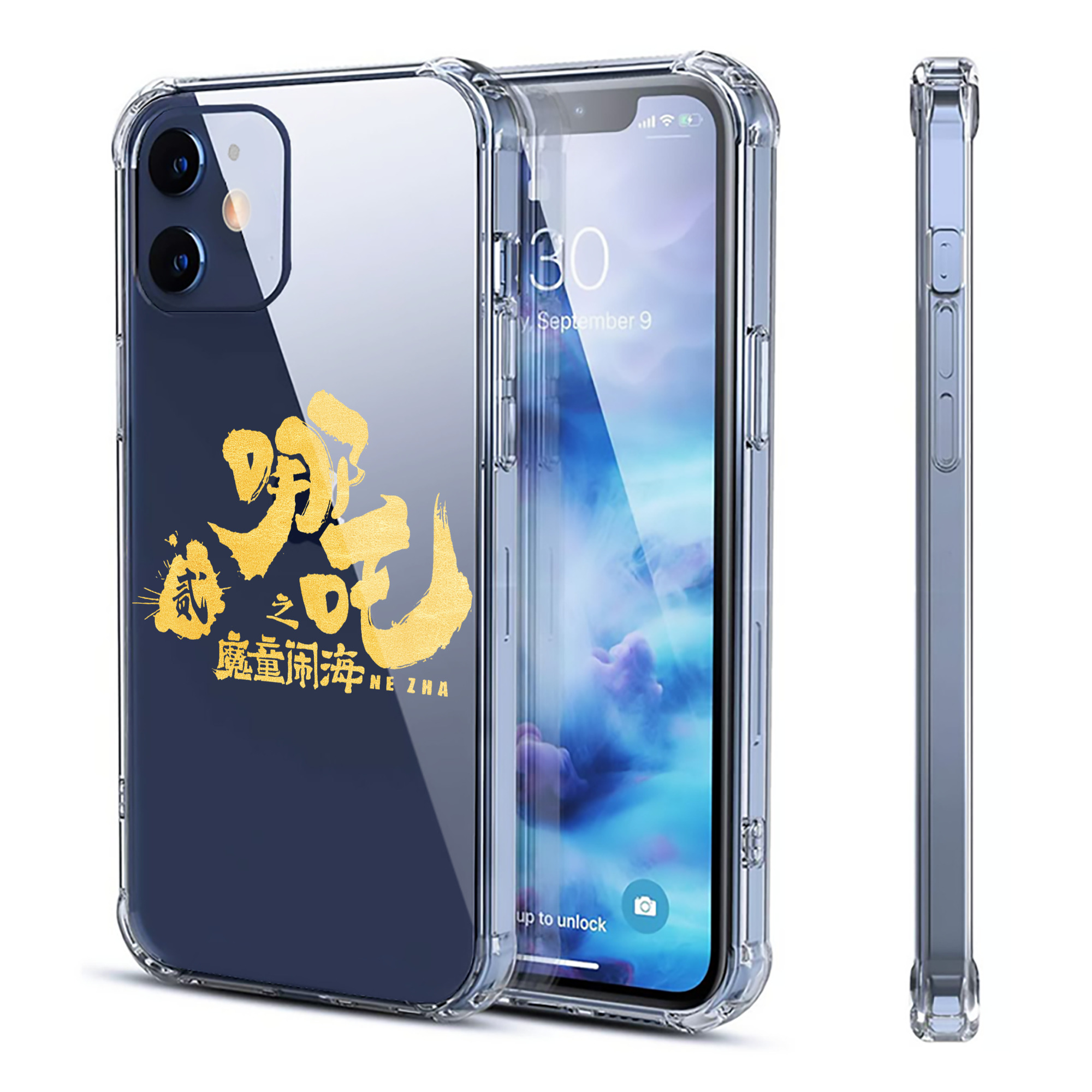 （画像用） Ne Zha 2 ナタ 魔童の大暴れ 【iPhone 12シリーズ対応】透明スマホケース（クリアソフトケース）